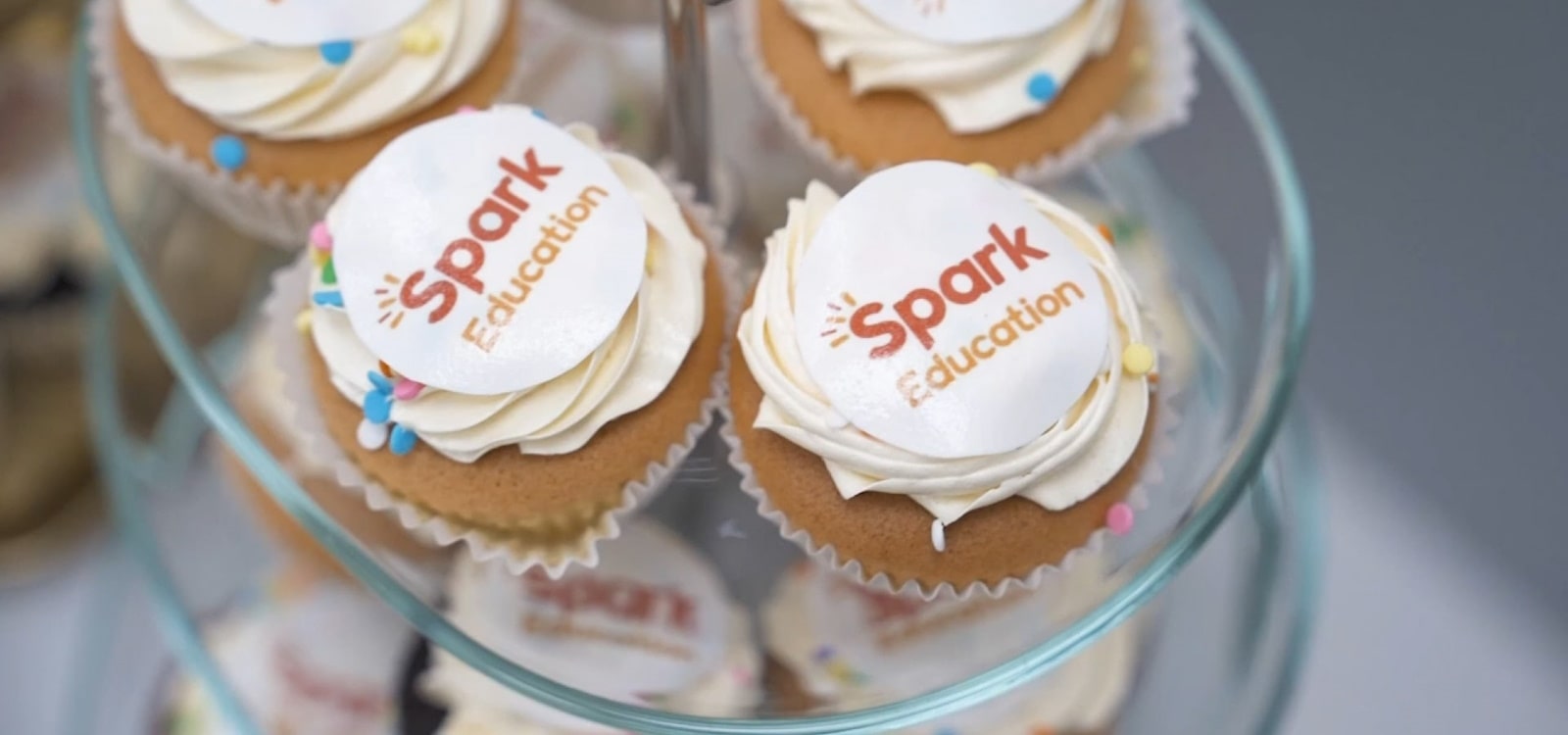 cupcakes with spark education headings