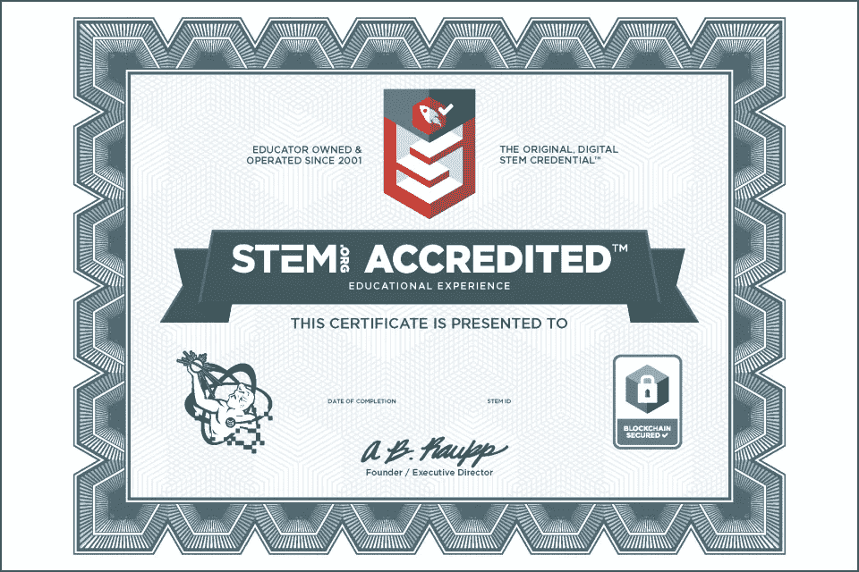 STEM.org accredited certificate